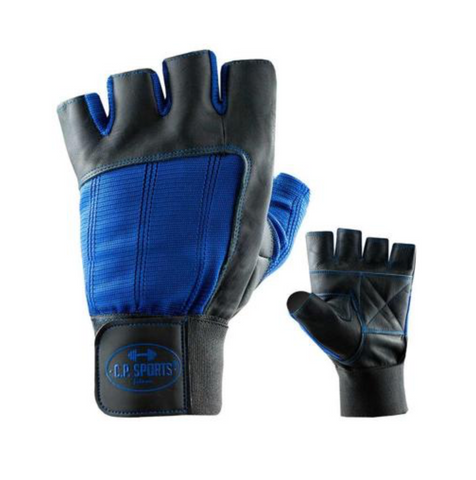 C.P. Sports Bandagen-Handschuh Leder, blau