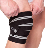 C.P. Sports Profi-Kniebandagen, 200cm, Schwarz/Silber