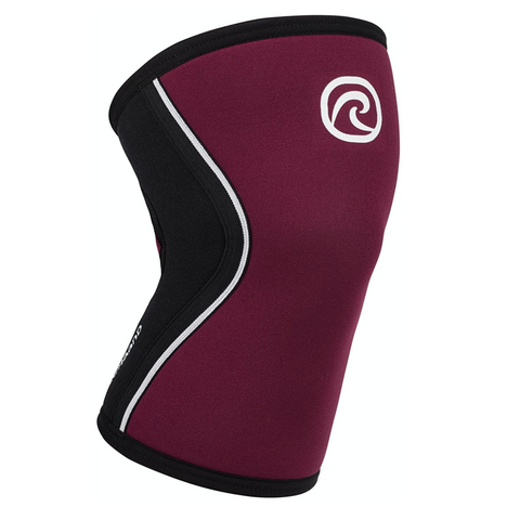 Rehband kniestütze RX5 mm Neopren/SBR schwarz/bordeaux